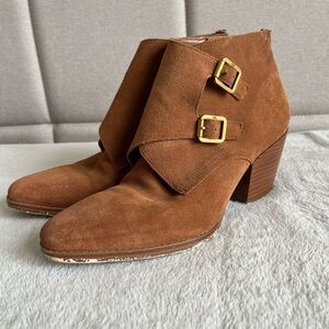 Michael Kors Womens tan suede Ankle Boots Booties size 9M